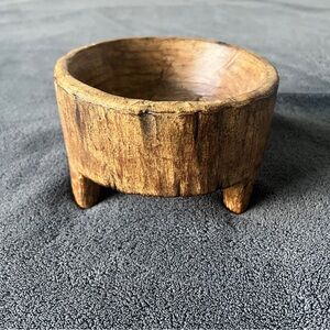 🔥Handcrafted Wooden Pedestal Bowl